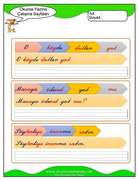 ö sesi Çalışma Sayfaları